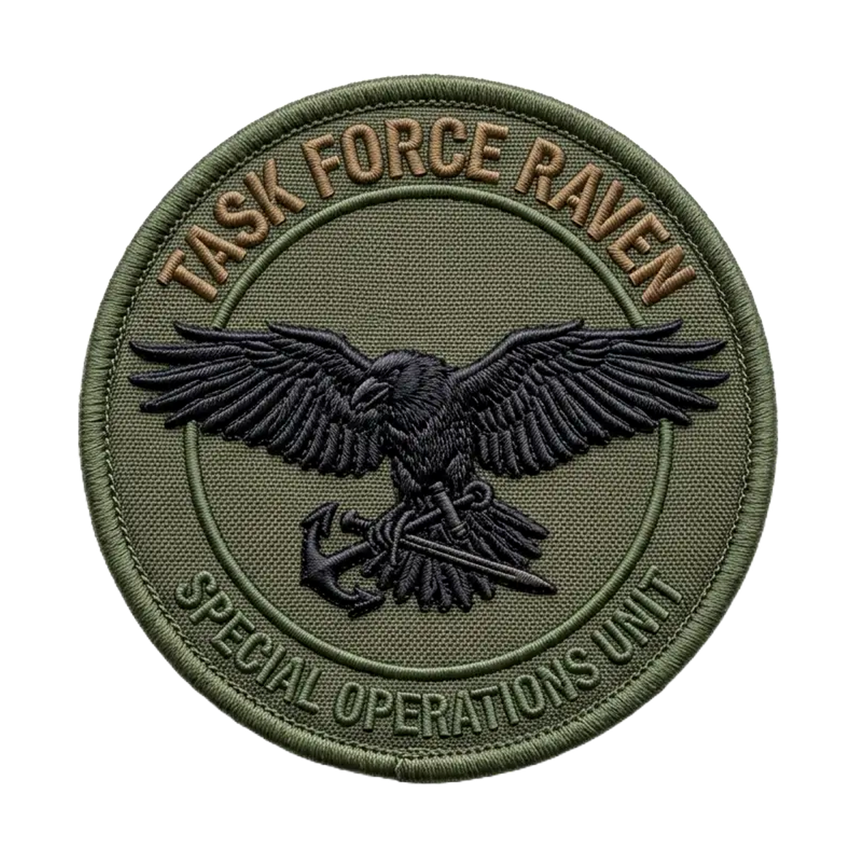 Finished raised 3D embroidered patch