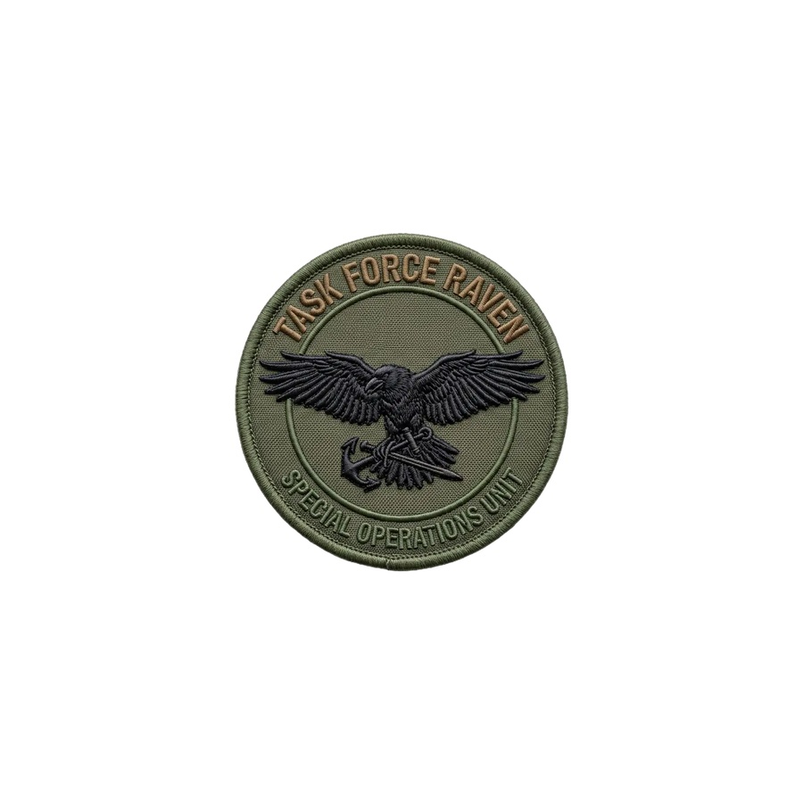 Custom raised embroidered crest patch