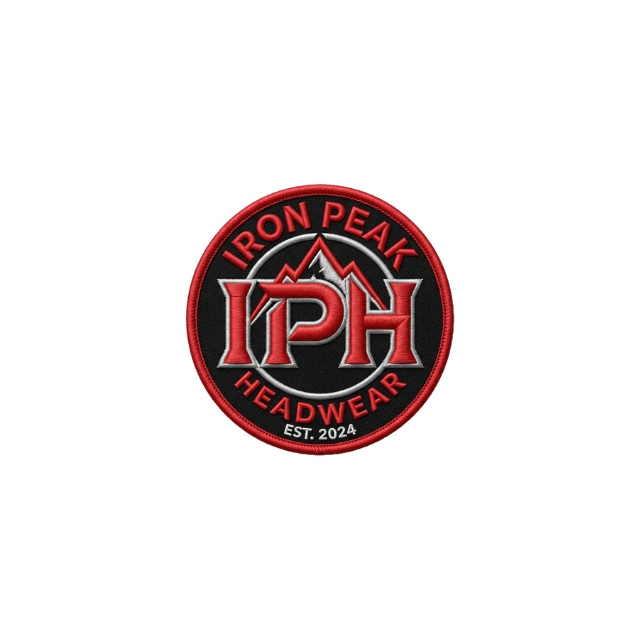 Custom Huron Mining raised embroidered oval patch