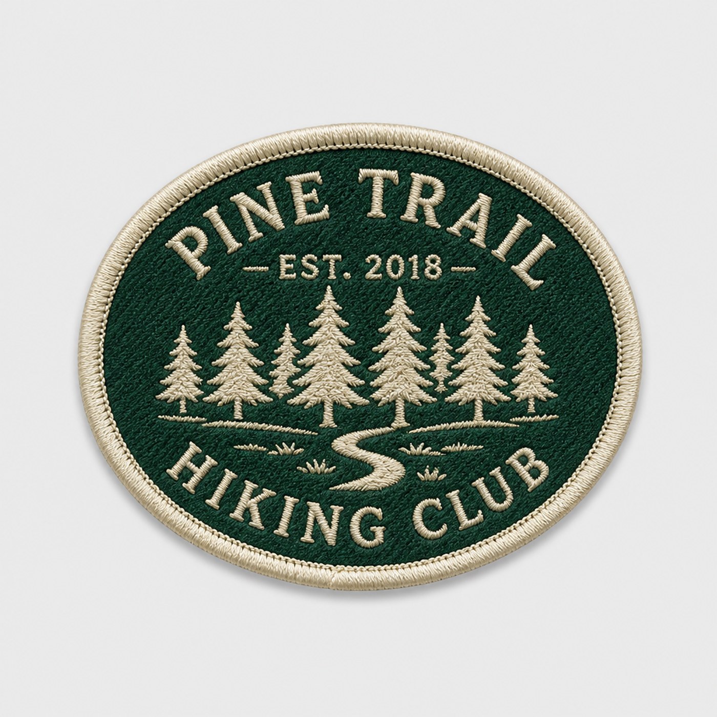Custom embroidered hiking club patch