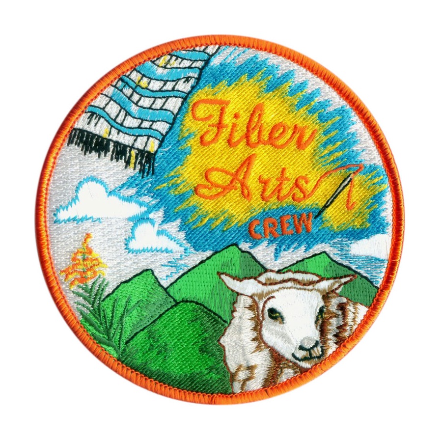 Custom embroidered caution name patch