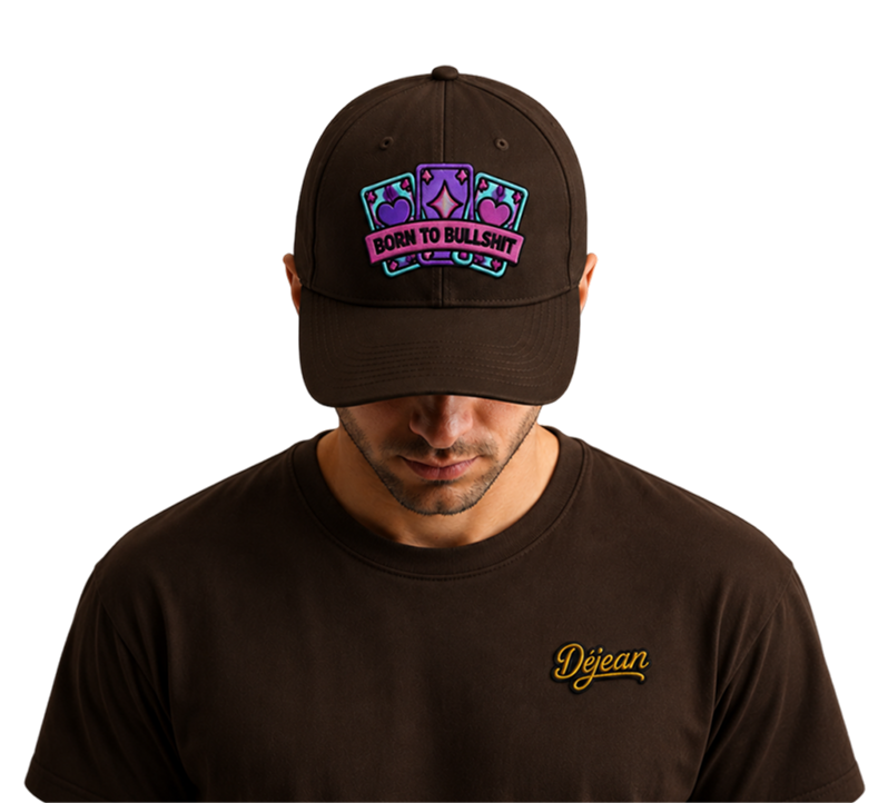Custom embroidered patch on a cap for a UK customer