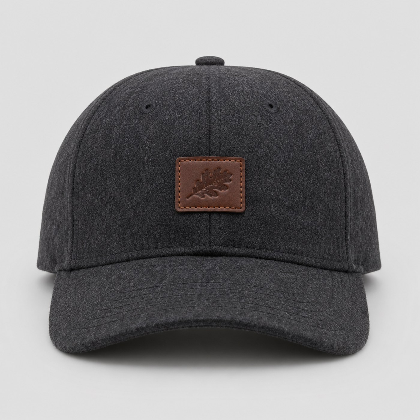 Custom cap with leather patch