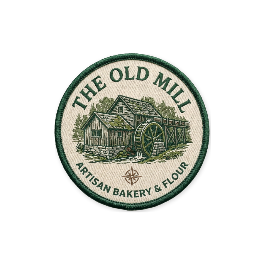 Custom woven logo patches with fine detail