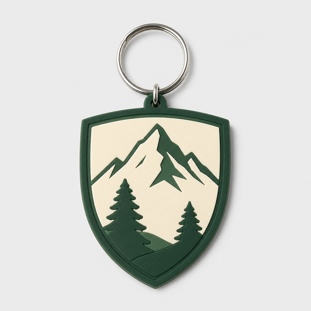 Custom PVC hiking club keychain