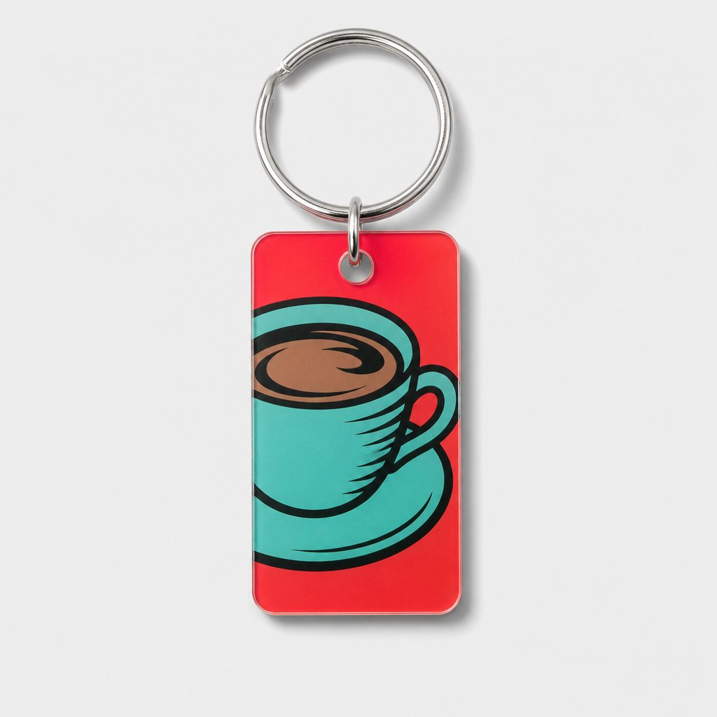 Custom acrylic coffee keychain