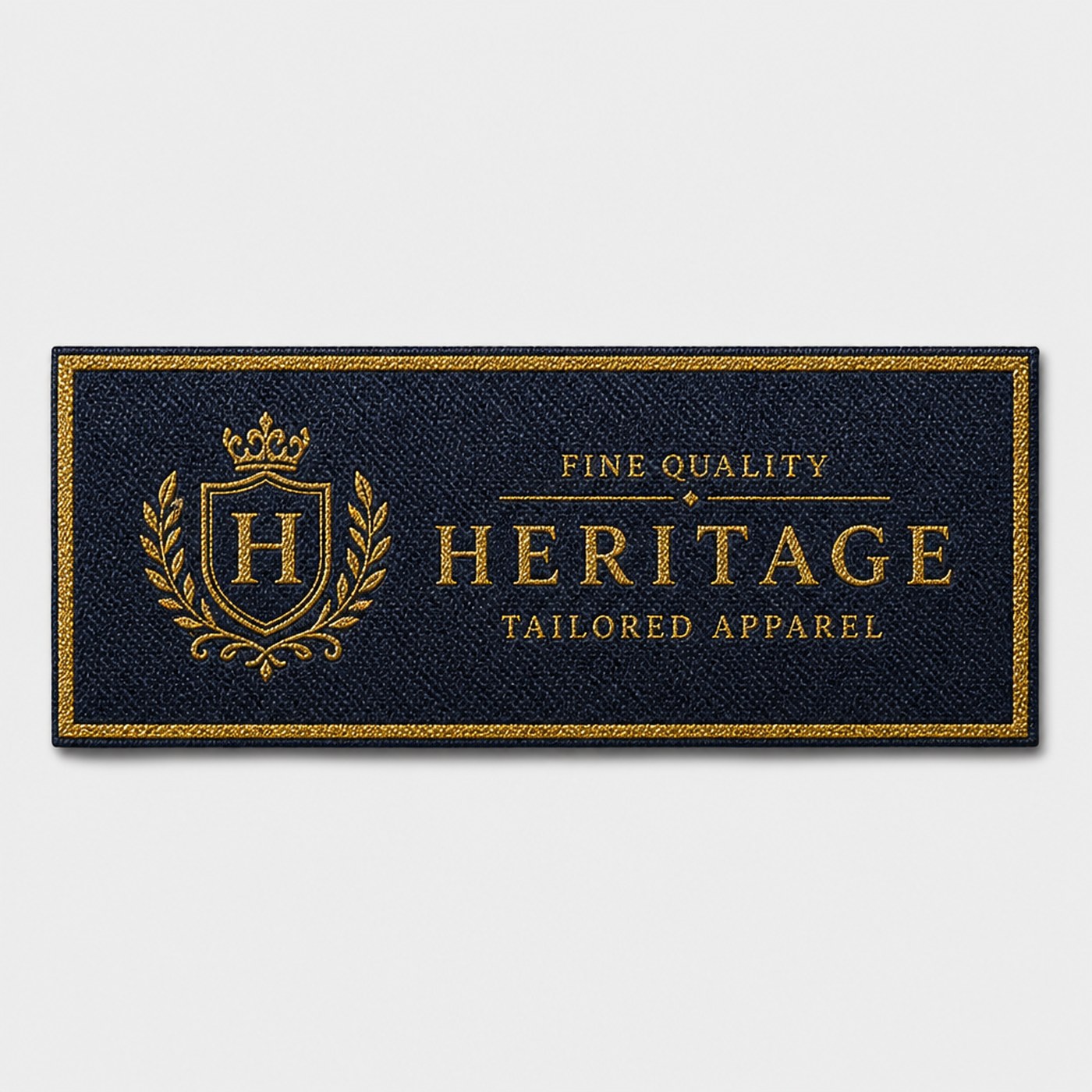 Custom damask woven clothing label