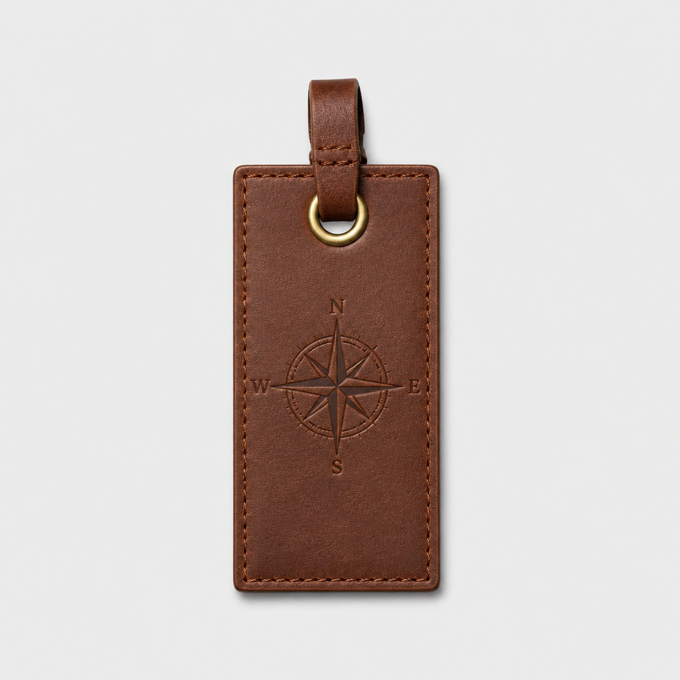 Custom leather luggage tag