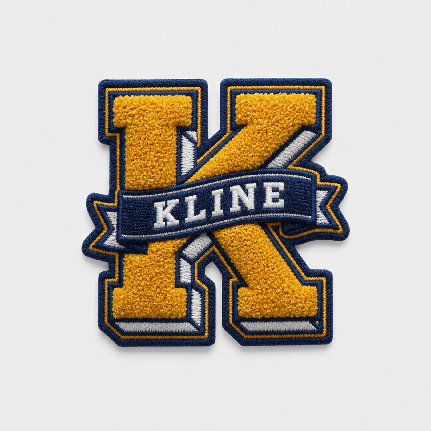 Custom chenille letter name patch