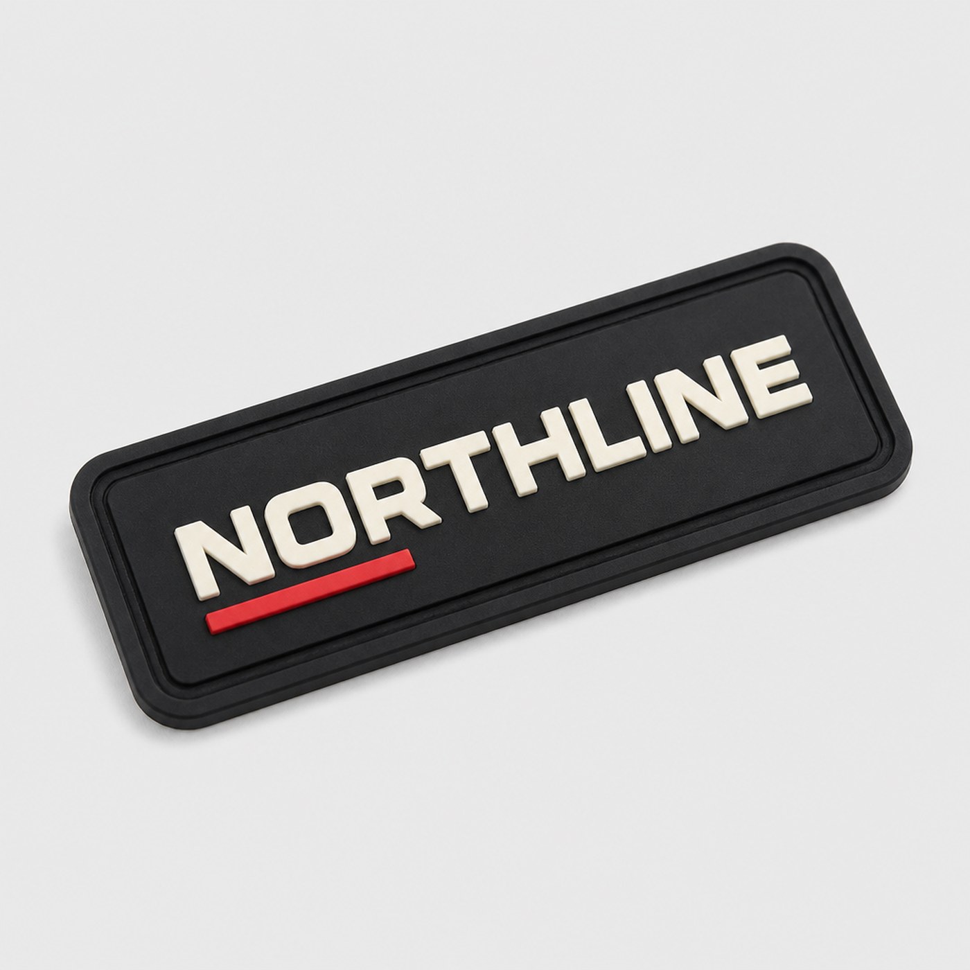 Custom rectangular PVC logo patch