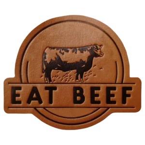 Custom leather patches for hats and jackets